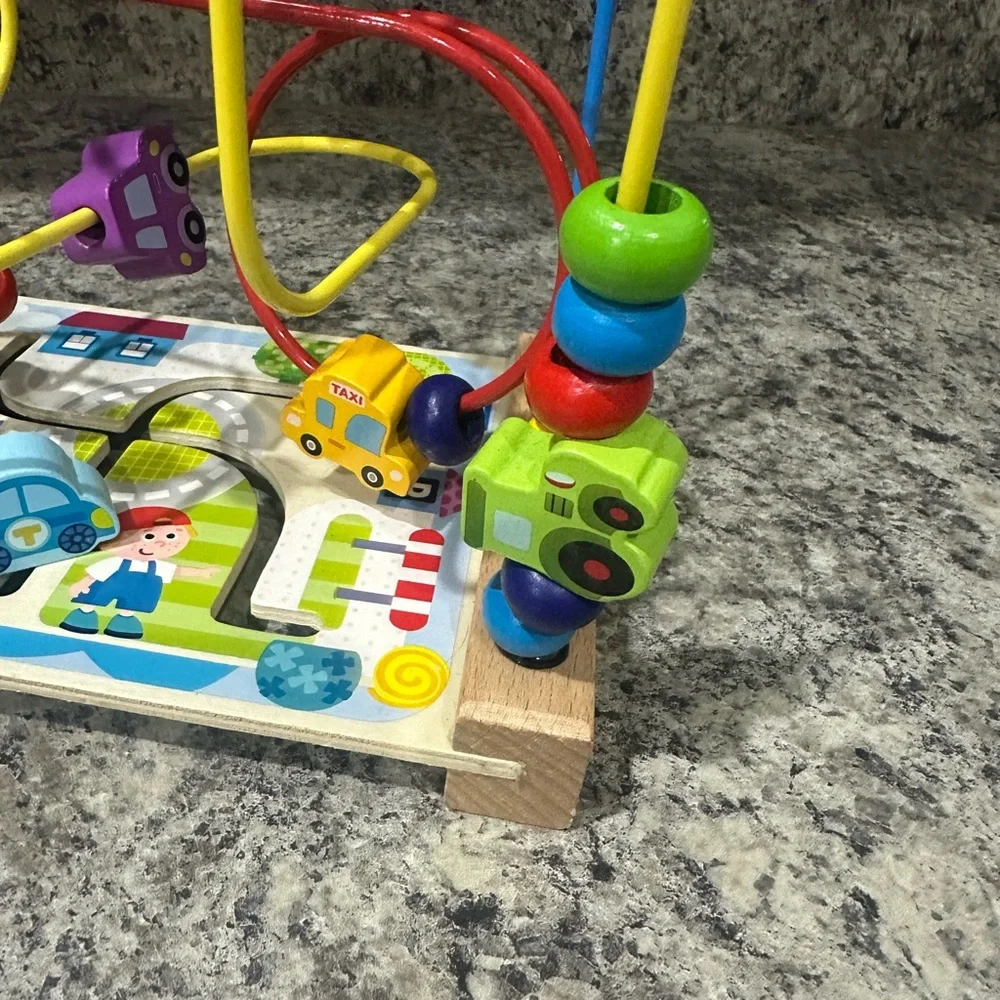 Bead Maze Activity Roller Coaster Toy Cars